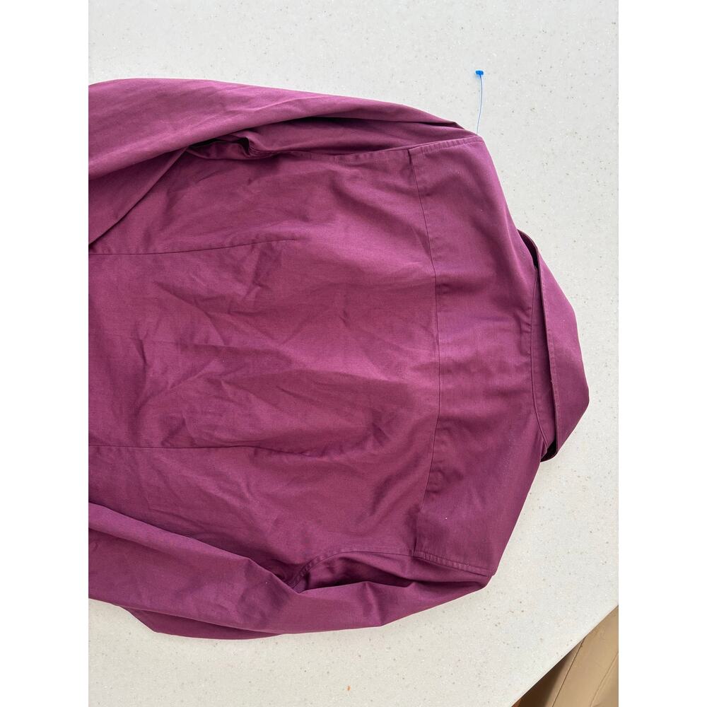Banana Republic Non-Iron Fitted Shirt Womens Size 12 Purple Stretch Button - Picture 6 of 12